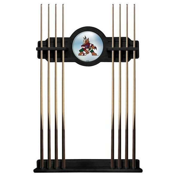 Holland Bar Stool Co Arizona Coyotes Cue Rack in Black Finish CueBKAriCoy